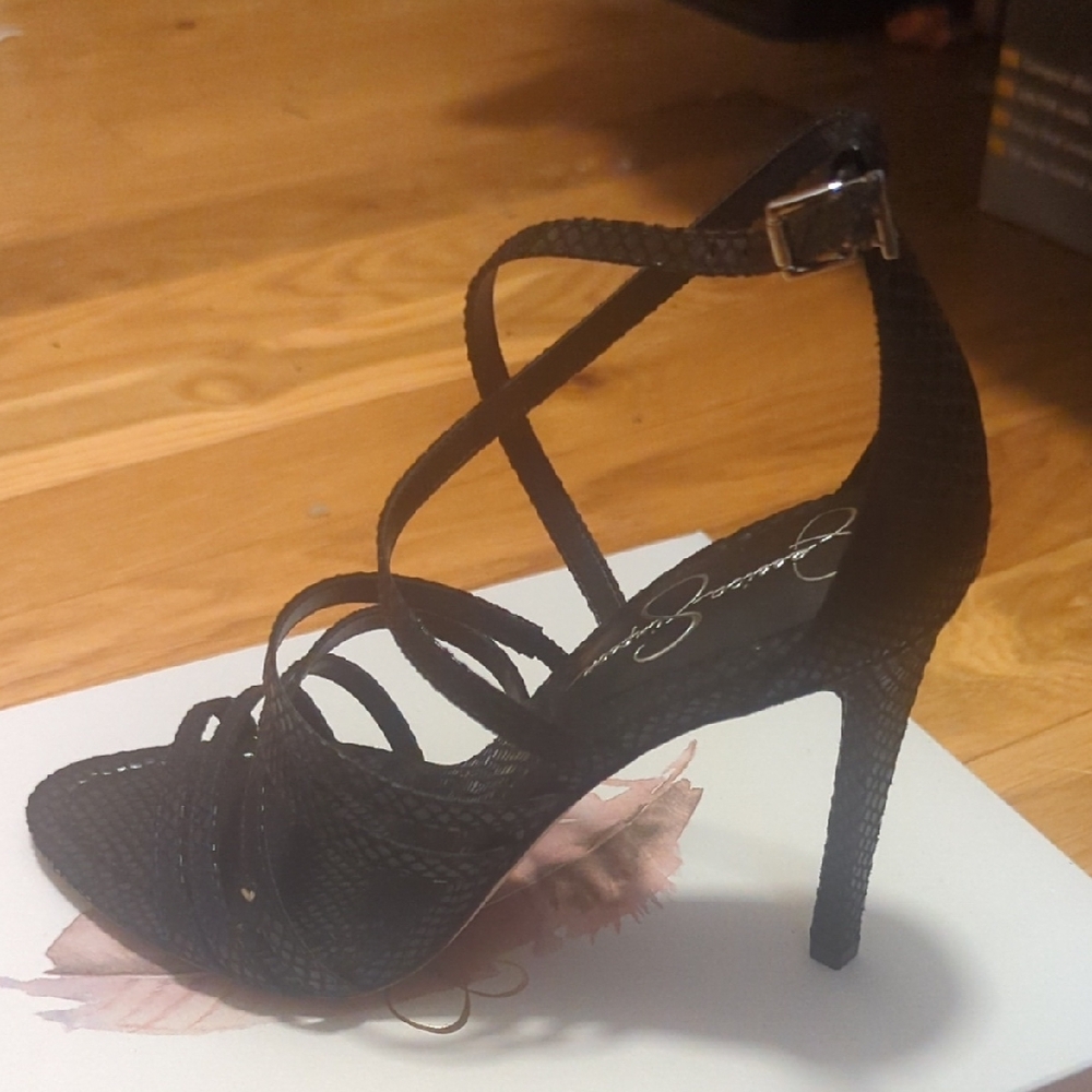 NEW Jessica Simpson Zelta Black Heels 7.5M